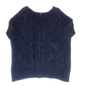 GAP knit sweater boxy with tight 3/4 sleeves!